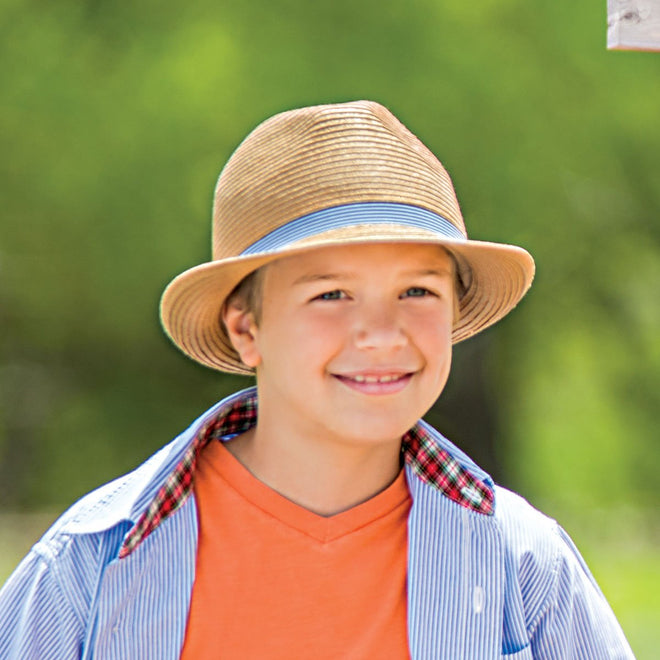 Trilogy Trilby Childrens-Natural/Navy
